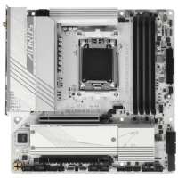 Материнская плата mATX GIGABYTE B650M A ELITE AX ICE (AM5, AMD B650, 4*DDR5 (8000), 4*SATA 6G RAID, 2*M.2, 2*PCIE, 2.5Glan, WiFi, BT, HDMI, DP, USB Ty